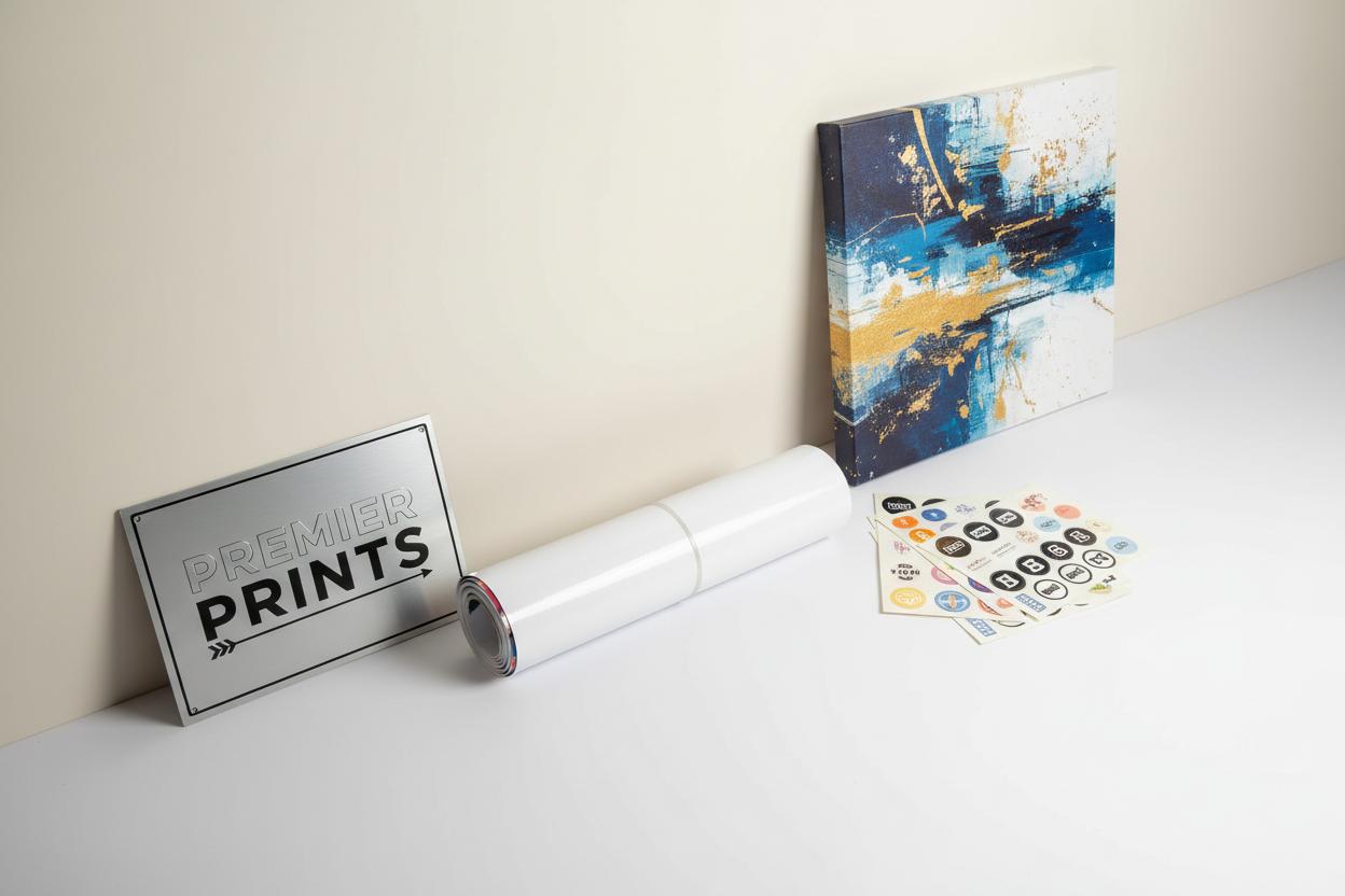 Large format printing products including banners, canvas prints, stickers and signage